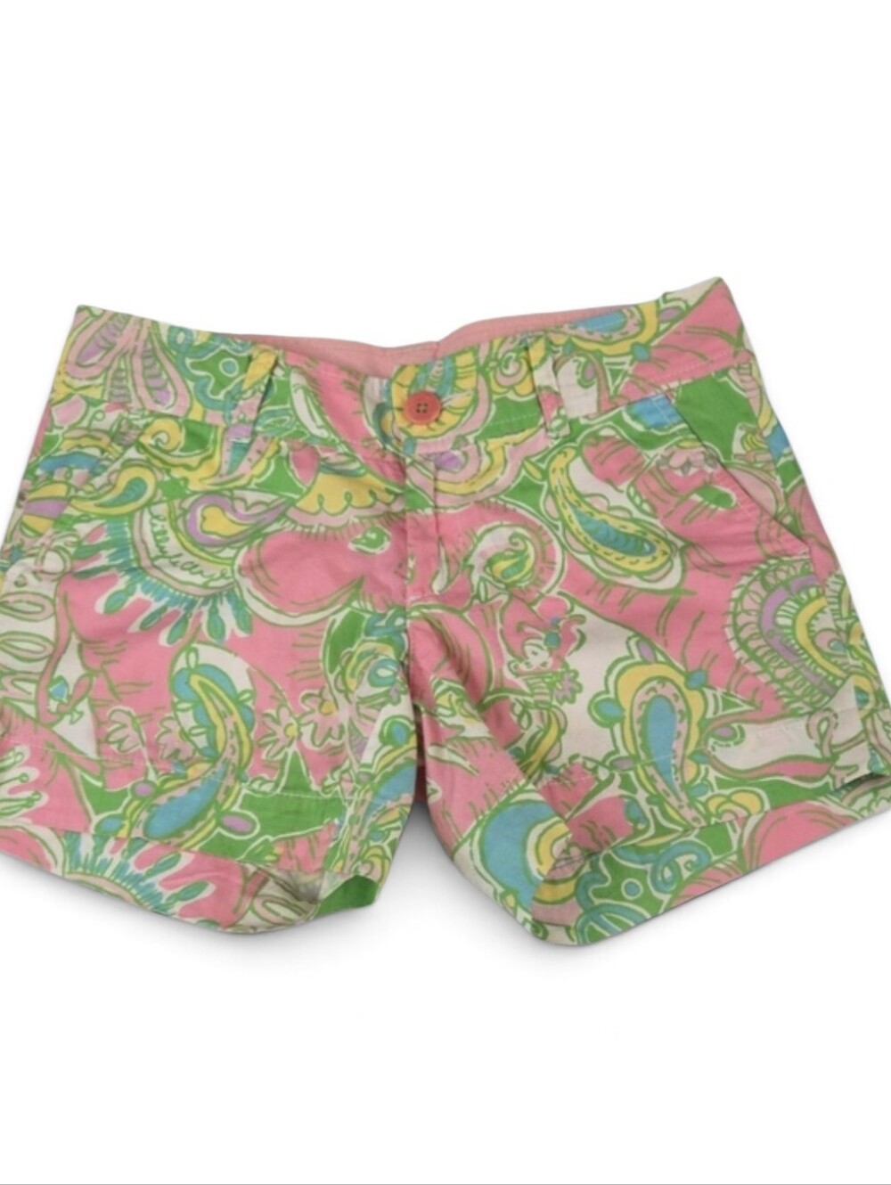 Lilly Pulitzer Pink & Green Paisley Callahan Shorts